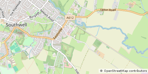 Map of Southwell, Notts