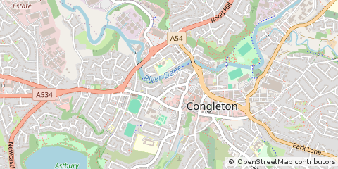 Map of Congleton, Cheshire
