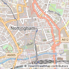 Map of Nottingham, Nottinghamshire