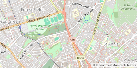 Map of Nottingham