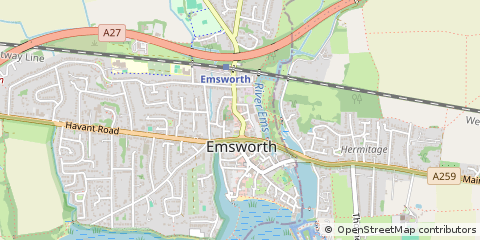 Map of Emsworth, Hampshire