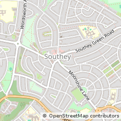 Map of Sheffield, South Yorkshire