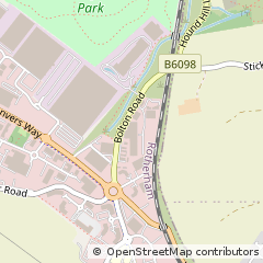 Map of Rotherham, South Yorkshire