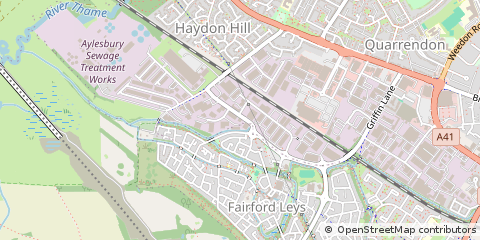 Map of Aylesbury, Buckinghamshire