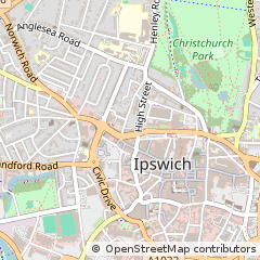 Map of Ipswich, Suffolk