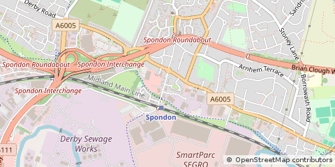 Map of Derby, Derbyshire