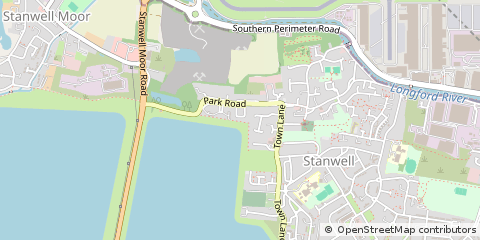 Map of Staines, Surrey