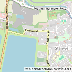 Map of Staines, Surrey