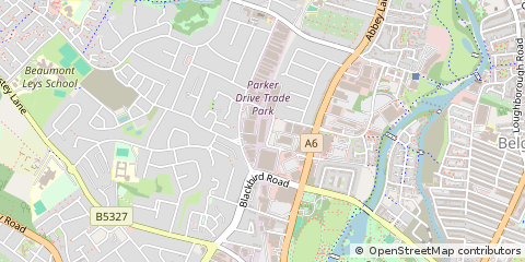 Map of Leicester, Nottinghamshire