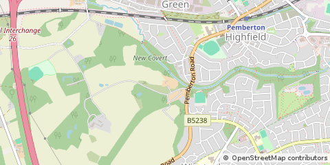 Map of Wigan, Lancashire