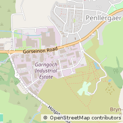 Map of Gorseinon, Swansea
