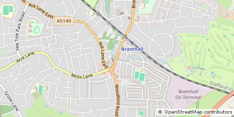 Map of Stockport, Cheshire