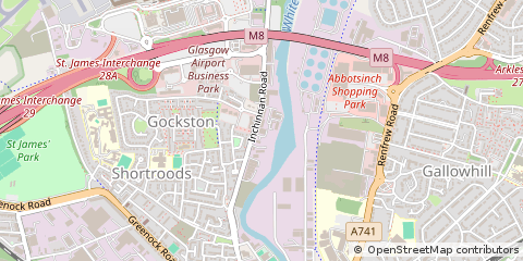 Map of Paisley, Renfrewshire