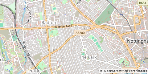 Map of Nottingham, Nottinghamshire