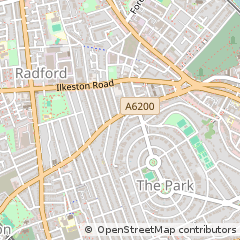 Map of Nottingham, Nottinghamshire