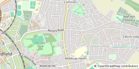 Map of Sutton Coldfield, West Midlands