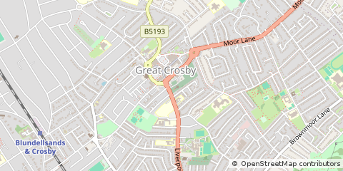 Map of Crosby, Merseyside