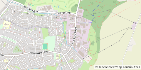 Map of Grantham, Lincolnshire