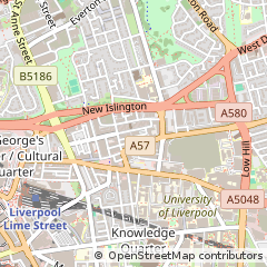 Map of Liverpool, Merseyside