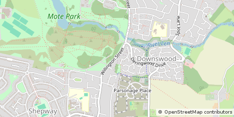 Map of Maidstone, Kent