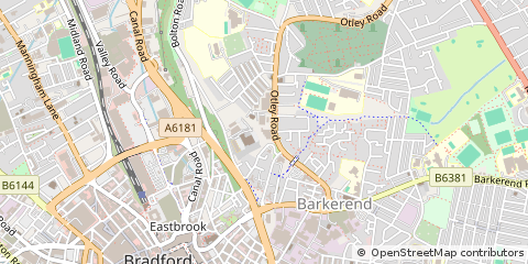 Map of Bradford, West Yorkshire