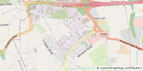 Map of Blackpool, Lancashire
