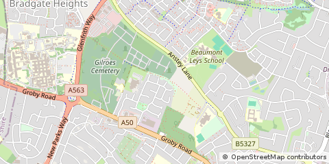 Map of Leicester, Leicestershire