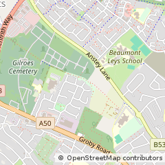 Map of Leicester, Leicestershire