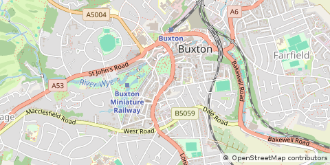 Map of Buxton, Derbyshire
