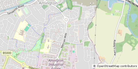 Map of Tamworth, Staffordshire