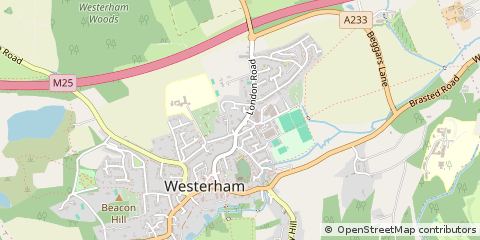 Map of Westerham, Kent