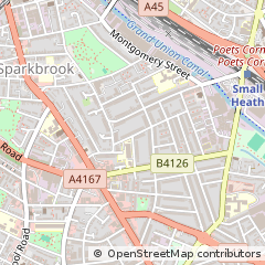 Map of Birmingham, West Midlands