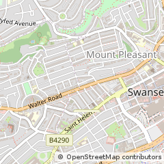 Map of Swansea, West Glamorgan