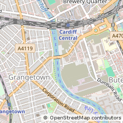 Map of Cardiff, South Glamorgan