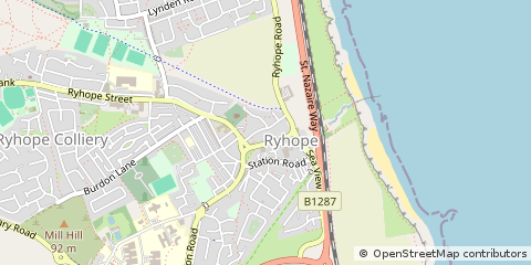 Map of Sunderland, Tyne and Wear