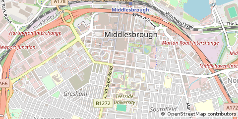 Map of Middlesbrough