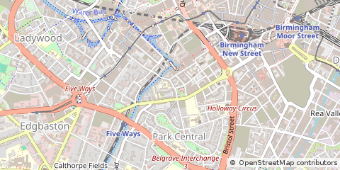 Map of Birmingham, West Midlands