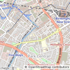 Map of Birmingham, West Midlands