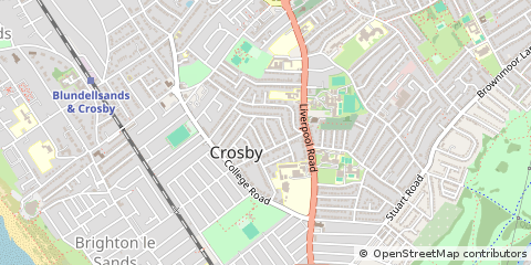 Map of Crosby, Liverpool