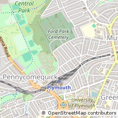 Map of Plymouth, Devon