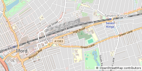 Map of Ilford, Essex