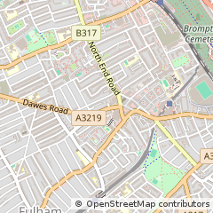 Map of Fulham, London