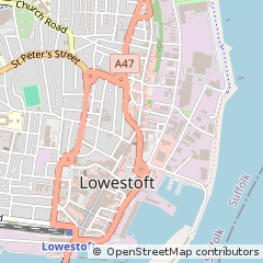 Map of Lowestoft, Suffolk