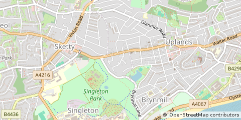 Map of Swansea