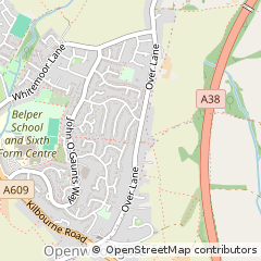 Map of Derbyshire