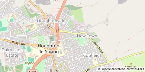 Map of Houghton LE Spring