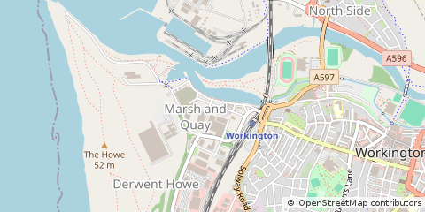 Map of Workington, Cumbria