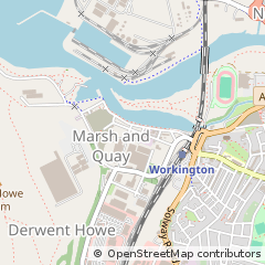 Map of Workington, Cumbria