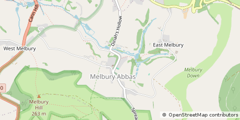 Map of Shaftesbury, Dorset