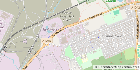 Map of Dormanstown Redcar, Cleveland